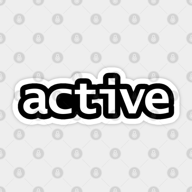 Active Minimal Typography White Text Sticker by ellenhenryart